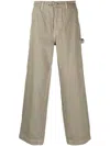 Objects Iv Life 27cm Baggy Cotton Denim Jeans In Green