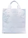 Objects Iv Life Slogan-print Cotton Tote Bag In Purple