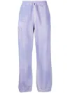 Objects Iv Life Slogan-print Track Pants In Purple