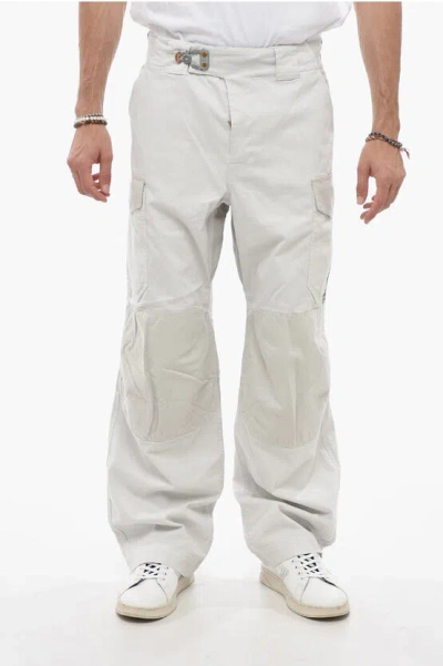 Objects Iv Life Stretch Cotton Cargo Pants With Karabiner Closure In White