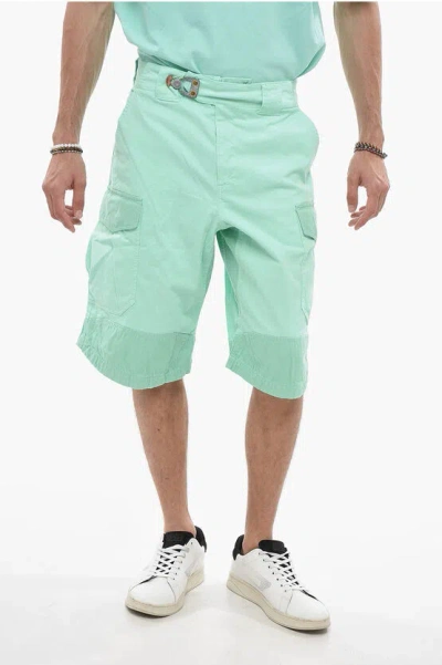 OBJECTS IV LIFE STRETCH COTTON CARGO SHORTS WITH KARABINER CLOSURE