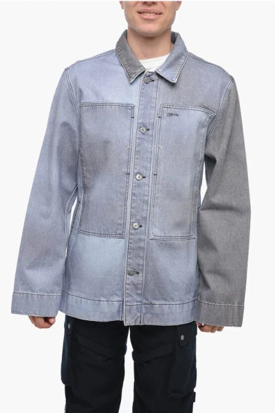OBJECTS IV LIFE TWO-TONE DENIM JACKET