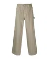 Objects Iv Life 27cm Baggy Cotton Denim Jeans In Nude