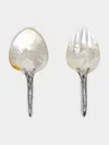 Objet Luxe Langoustine Silver-plated And Mother-of-pearl Servers (set Of 2 Pieces) In Multi