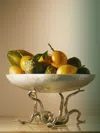 Objet Luxe Octopus Silver-plated And Shell Fruit Bowl In Silver