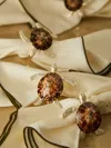 Objet Luxe Sea Turtle Silver-plated And Shell Napkin Rings (set Of 4)