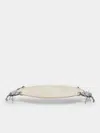 Objet Luxe Silver-plated And Shell Oval Serving Plate  Abask Luxury Gift