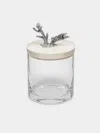 Objet Luxe Silver-plated, Shell And Glass Jar  Abask Luxury Gift In  Silver