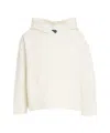 Oblo Unique Quilted White Hoodie With Cozy Hood And Kangaroo Pocket In White