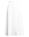 Oblo Unique Oblò Unique Woman Maxi Skirt White Size M Polyester, Nylon, Elastane In White