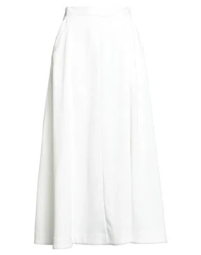 Oblo Unique Oblò Unique Woman Maxi Skirt White Size M Polyester, Nylon, Elastane
