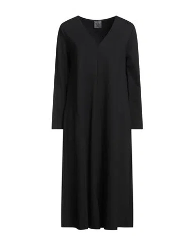 Oblo Unique Oblò Unique Woman Midi Dress Black Size L Viscose, Nylon, Elastane