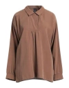 Oblo Unique Oblò Unique Woman Top Brown Size M Viscose, Polyester