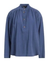 Oblo Unique Oblò Unique Woman Top Slate Blue Size M Viscose, Polyester In Blue