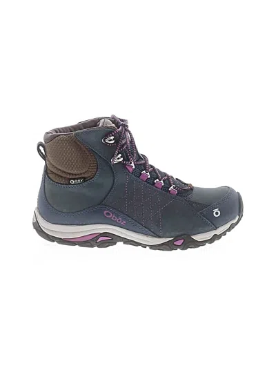 Pre-owned Oboz Ankle Boots In Purple