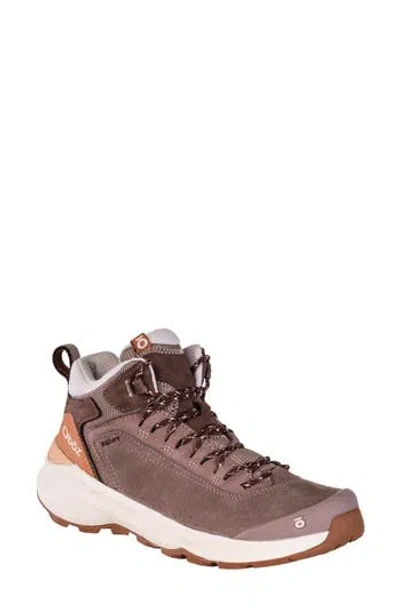 Oboz Cottonwood Mid B-dry Waterproof Hiking Shoe In Fig
