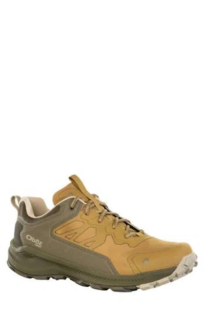 Oboz Katabatic Low B-dry Waterproof Hiking Sneaker In Mustard Seed