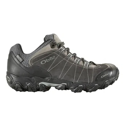 Oboz Men's Bridger Low B-dry Waterproof Hiking Shoes In Dark Shadow In Black