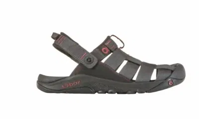 Oboz Men's Campster Sandals In Dark Shadow Russett In Black