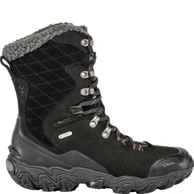 Oboz Women's Bridger 9" Insulated B-dry Waterproof Boot In Black Sea In Multi