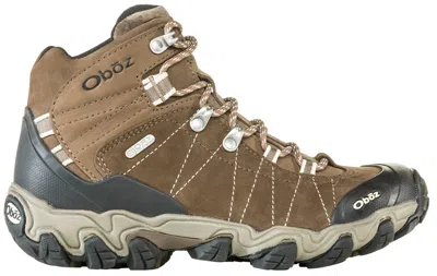 Oboz Women's Bridger Leather Waterproof Hiking Boots In Walnut In Purple