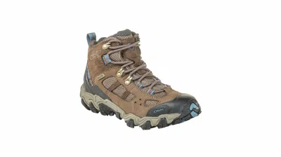 Oboz Women's Bridger Vent Mid Bdry Boots In Brindle/blue In Brown