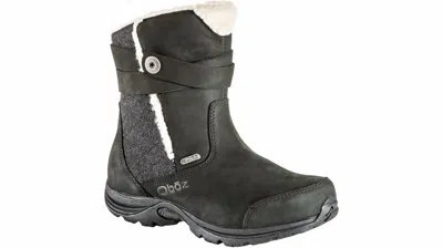 Oboz Women's Madison Insulated Zip Hiking Boots In Eclipse Black