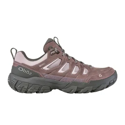 Oboz Women's  Sawtooth X Low Waterproof Hiking Shoes In Lupine In Gray