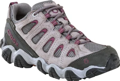 Oboz Women's Sawtooth Ii Low Waterproof Hiking Shoe In Pewter Violet In Pink