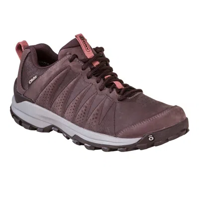 Oboz Women's Sypes Low B-dry Hiking Shoes In Peppercorn In Multi