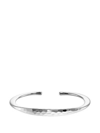 Obsidian Amadura Hammered-effect Open-cuff Bracelet In Silber