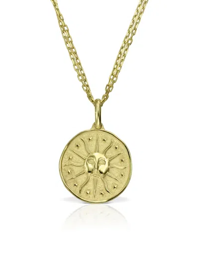 Obsidian Arde Sun-detailed Necklace In Gold