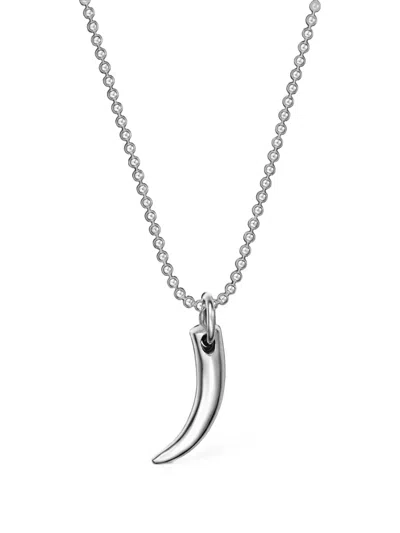 Obsidian Ikigai Chilli Silver Necklace In Transparent