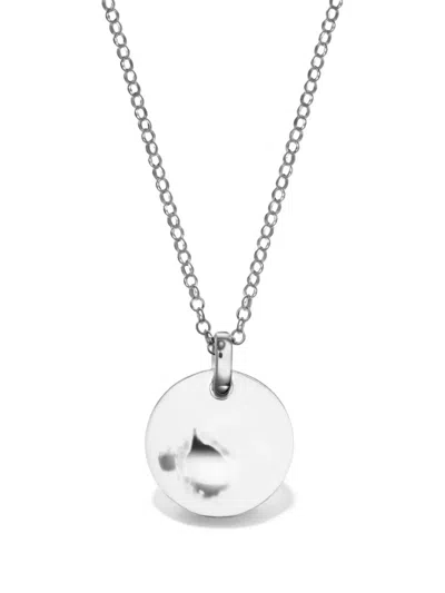 Obsidian Once Or Twice Coin Necklace In Red