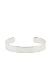 Obsidian Open-cuff Bracelet In Silver