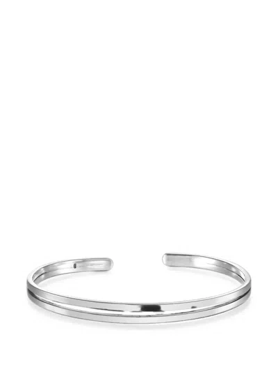 Obsidian Splinter Open-cuff Bracelet In Green