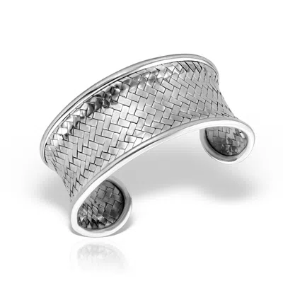 Obsidian Women's Grey / Silver Mevia Gladiator Cuff S, Sterling Silver In Gray