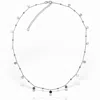 Obsidian Women's Grey / Silver One By One Discs Charm Choker, Sterling Silver In Gray