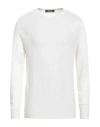 Obvious Basic Man Sweater Ivory Size Xxl Virgin Wool In White