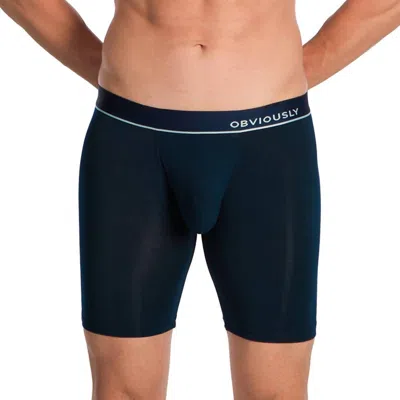 Obviously Primeman 9 Inch Leg Boxer Brief In Midnight In Black