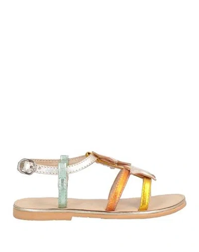 Oca-loca Babies'  Toddler Girl Sandals Yellow Size 9c Soft Leather