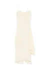 Occleus Harvey Ruffled Midi Dress In Neutral