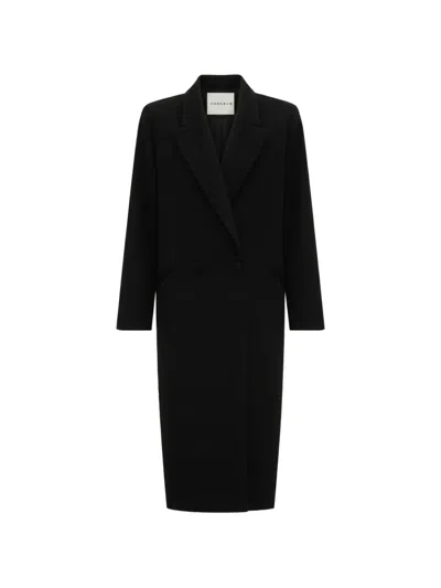 Occleus Penelope Double-breasted Coat In Black