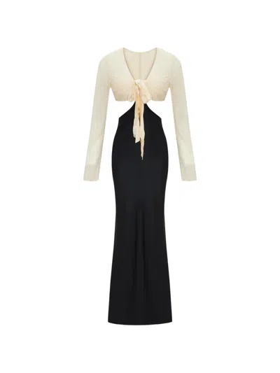 Occleus Renee Tie-fastening Maxi Dress In Multi