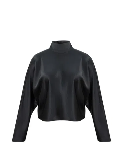 Occleus Tonya Long-sleeve Blouse In Black