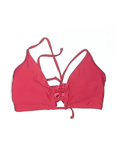 Pre-owned Ocean Blue Swimsuit Top Burgundy Swimwear