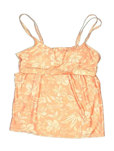 Pre-owned Ocean + Coast Swimsuit Top Orange Swimwear