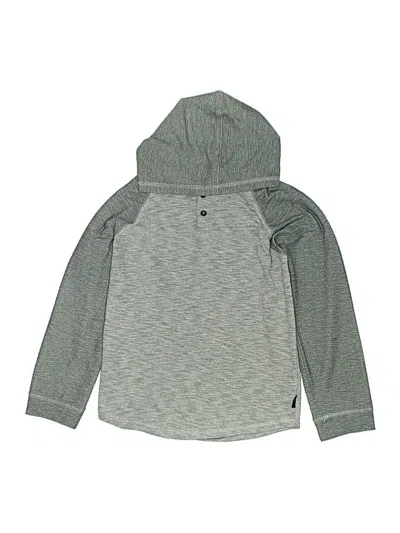 Pre-owned Ocean Current Kids' Long Sleeve Henley Shirt In Gray