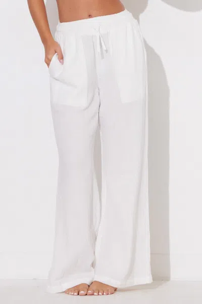 Ocean Drive Amelia Gauze Pants In White