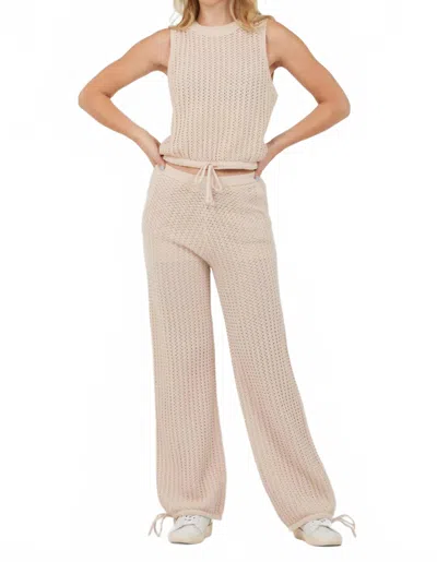 Ocean Drive Bali Open Crochet Set In Beige In Neutral